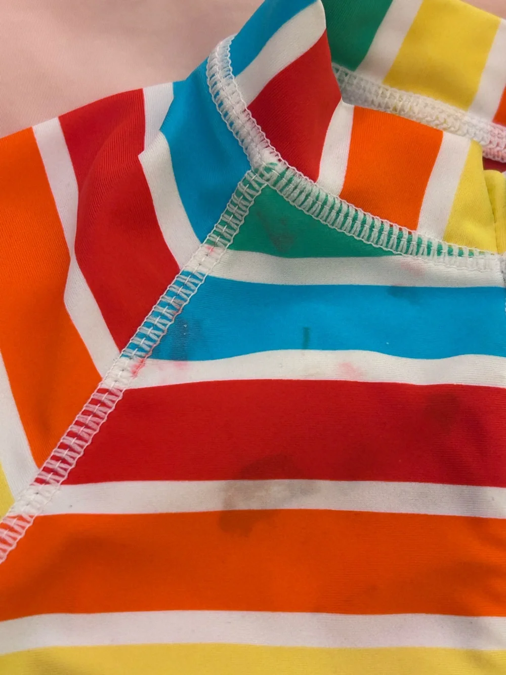 Swim Zip Rainbow rashguard, tankini, and shorts swim set Sz 4